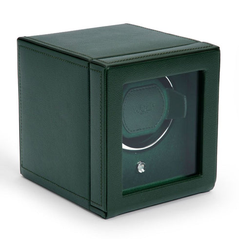 Cub Single Watch Winder With Cover (Green)